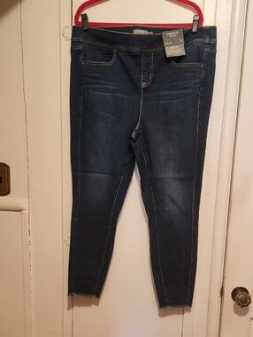 🔥Torrid NWT RAW HEM Dark Blue High-Rise Ankle Lean Jean Skinny Jeans